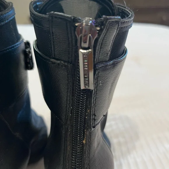 Women’s Karl Lagerfeld Black Sheer Jeweled Zipper Ankle Boots Size 6 - Picture 10 of 13